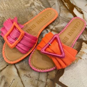 Gianni Bini- pink and orange sandals